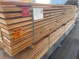 Ca. 138x Douglas Wisselsponning, 18x190mm, lengte 400cm